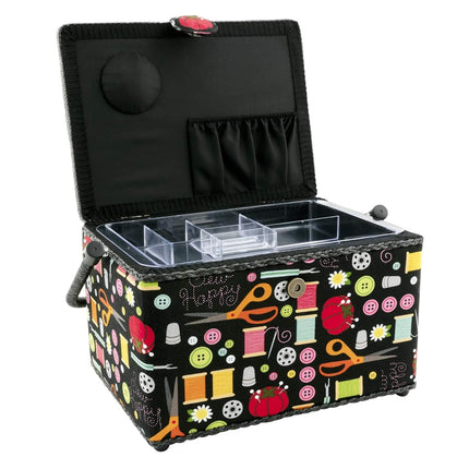 Dritz Basket, Fabric, Cord, Black Sewing Notions