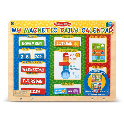 Melissa & Doug My Magnetic Daily Calendar, Seasonal & Religious (Daily Magnetic Calendar, Fabric-Hinged Dry-Erase Boards, 30.48 cm H x 40.005 cm W x 2.54 cm L)