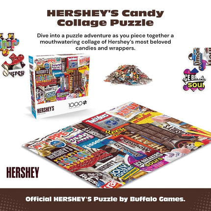 Buffalo Games - Hershey - Sweet Collage - 1000 Piece Jigsaw Puzzle for Adults Challenging Puzzle Perfect for Game Nights - 1000 Piece Finished Size is 26.75 x 19.75