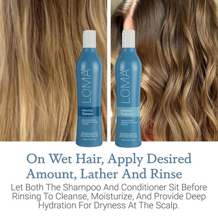 (350ml) - Loma Hair Care Moisturising Shampoo Moisturising Treatment Duo