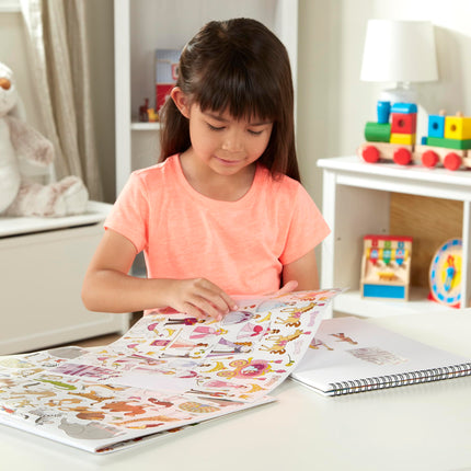 Paquete de cuaderno de pegatinas/libros para colorear para niñas de Melissa & Doug