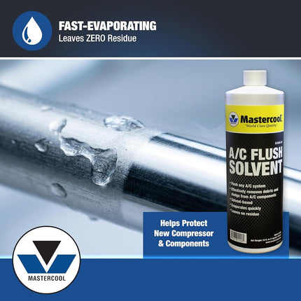 Mastercool 91049-32 Black/Yellow A/C Flush Solvent (32 oz)