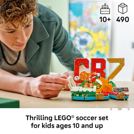 LEGO® Editions Cristiano Ronaldo – Football Highlights 43012 Building Set - Football Decor with Collectable Plaque - Sports Treat Idea for Boys, Girls and Kids - Merch with LEGO Minifigure