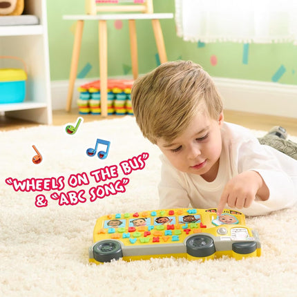 Cocomelon Learning Bus, Over 85 Learning Phrases, Counting, Alphabet, Music, Sounds, Yellow, Kids Toys for Ages 18 Month by Just Play