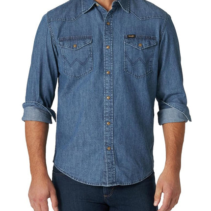 Wrangler Men's Iconic Regular Fit Snap Shirt Butto
