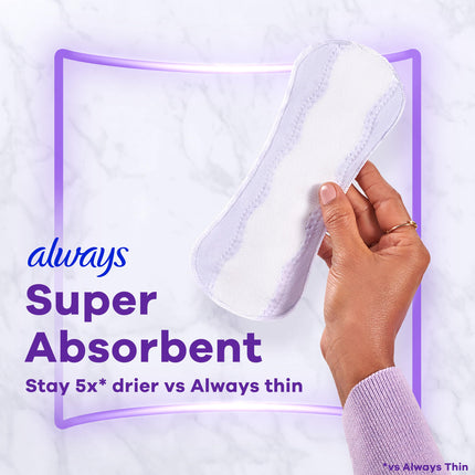 Always, Toallas Higiénicas Diarias Xtra Protection de Anti-Bunch para Mujeres, Largas, 116 Unidades en Total (4 Paquetes de 29 Unidades)