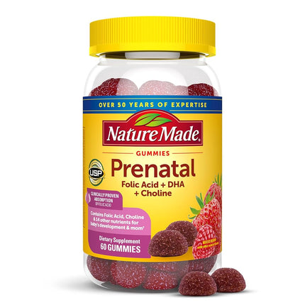 Nature Made Prenatal Gummy Vitamins with DHA + Fol