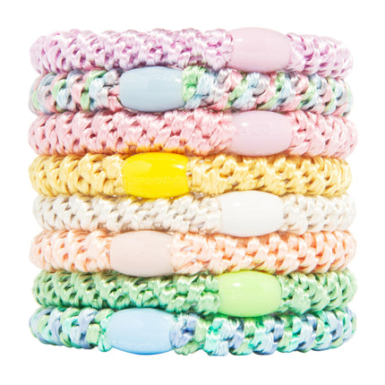 L. Erickson Colorful Hair Ties for Thick Hair, Gra
