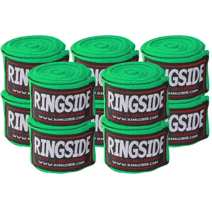 Ringside 5 Pairs Neon Green Mexican Style Boxing Hand Wraps 180"
