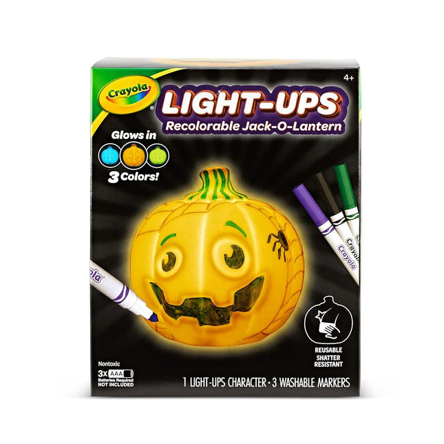 CRAYOLA Light Ups: Pumpkin | Washable Pumpkin Halloween Night Light | Colour, Wash, Repeat! | Batteries Not Included | For Ages 3+