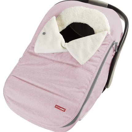 Skip Hop Winter Car Seat Cover: Ultra Plush Fleece, Pink Heather