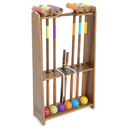 GoSports Premium Wood Stained Six Player Croquet S