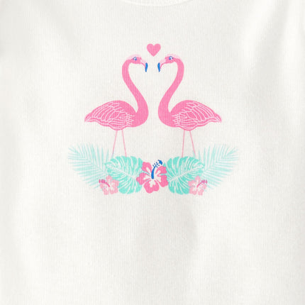 The Children's Place Baby Girls' Mini Bodysuit, Flamingo 5-pack, 9-12 Months