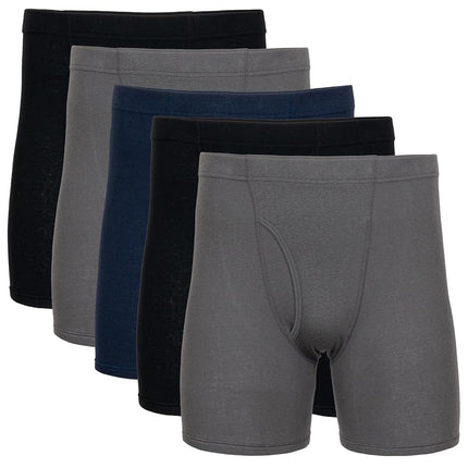Gildan Men's Underwear Covered Waistband Boxer Bri