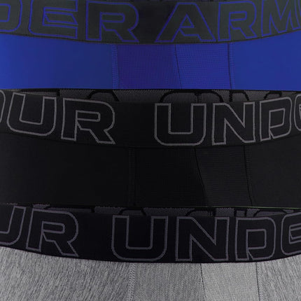Under Armour mens Multi-pack Performance Tech Mesh Boxerjock Brief, 6" Inseam, All-day Comfort, Steel Htr/Black/Royal, 5XL