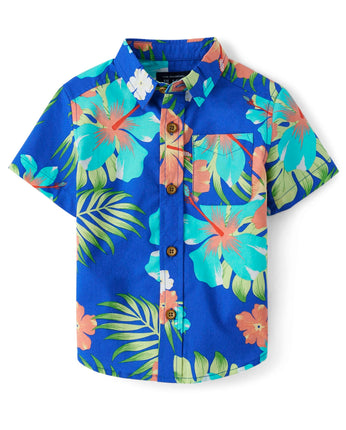 The Children's Place Baby Boys' Short Sleeve Butto