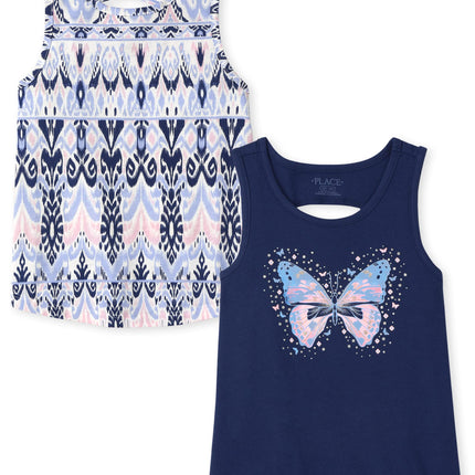 The Children's Place Girls Print Cross Back Tank T