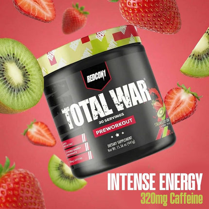 Redcon1 Strawberry Kiwi Total War Pre Workout Supplement 435 g