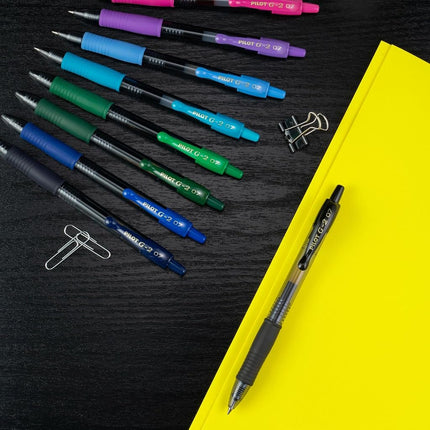 Pilot G2 Retractable Premium Gel Ink Roller Ball Pens, Fine Point, Navy Blue Ink, Dozen Box (31187)