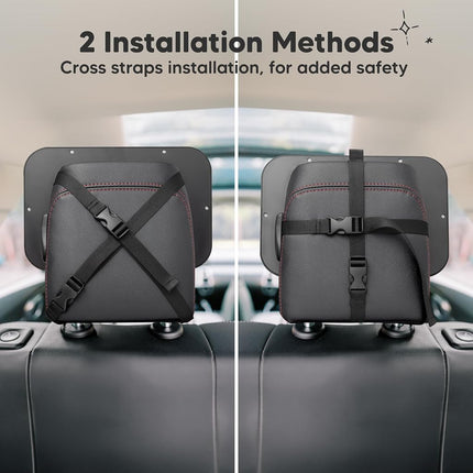 KeaBabies Baby Car Seat Mirror, Wide View, Shatterproof(Matte Black, Large)