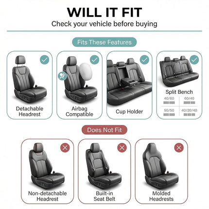 FH Group FB030MINT115 Universal Fit Full Set Mint Automotive Seat Covers fits most Cars, SUVs, and Trucks (Side Airbag Compatible with Split Bench)