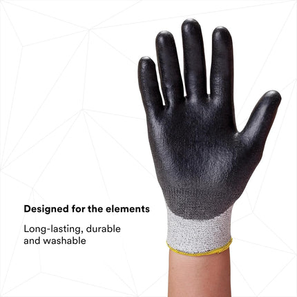 3M Comfort Grip Gloves CGL-CR, Cut Resistant (ANSI 3), Size L (Pair of Gloves), Grey