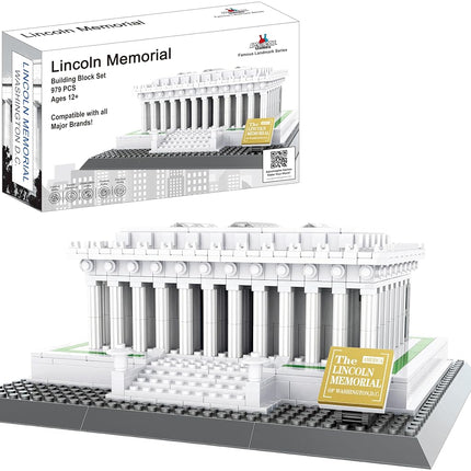 APOSTROPHE Games Juego de construcción Lincoln Memorial (979 piezas) Washington D.C. Modelo de la famosa serie de monumentos del Lincoln Memorial para niños y adultos