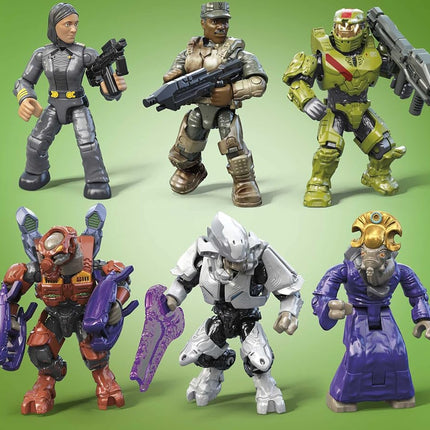 Mega HALO Pack de personnages 20e anniversaire HALO Infinite Ensemble de construction, jouets de construction pour garçons [Exclusivité Amazon]