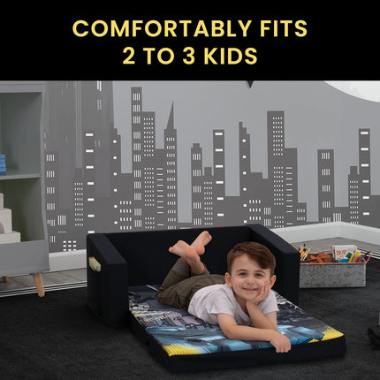 Sofá plegable Cozee de Batman - Sofá convertible 2 en 1 en tumbona para niños de Delta Children