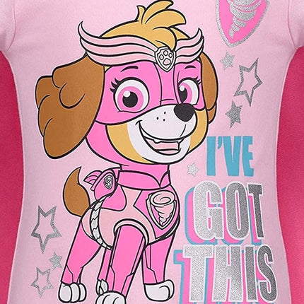 Paw Patrol Skye Toddler Girls 4 Piece Costume Set: T-Shirt Skirt Mask Cape Tulle Tutu Pink 4T