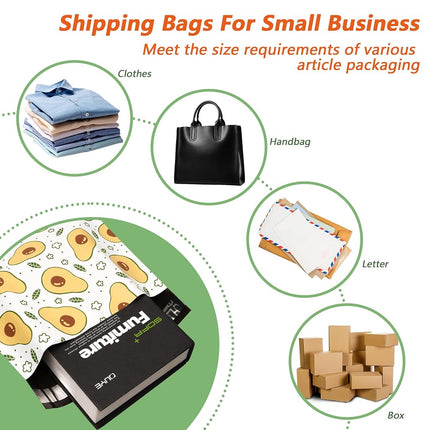 Poly Mailers 12x15.5 Inch, 50 Pack, Avocado Self-Seal Shipping Bags
