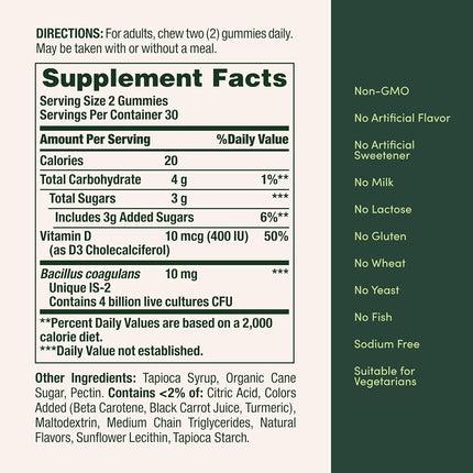Nature's Bounty Probiotic Gummies, 60 Gummies