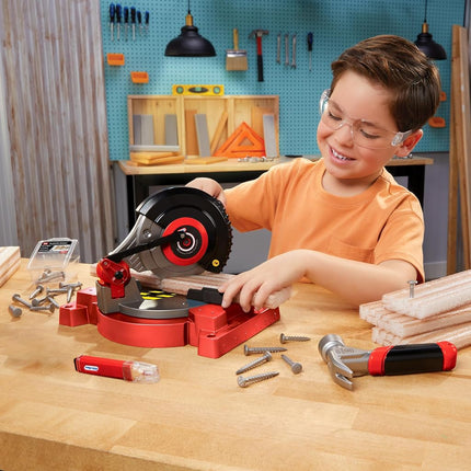 little tikes Creative Construction Power Cuts Set - Includes 6 Accessories, Pretend Play Construction Set, Suitable for Boys and Girls Ages 3+ Years
