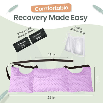 MOYOAMA Post Mastectomy Pillow - Post Surgery Pillow for Car, Breast Reduction & Augmentation Patients, Breast Pillow After Heart Surgery Pillow, Mastectomy Recovery Must Haves, Post Surgery Gift