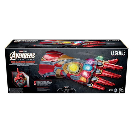 Avengers Marvel Legends Series Iron Man Nano Gauntlet Articulated Electronic Fist with Lights and Authentic Movie Sounds and Removable Infinity Stones
