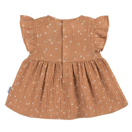 Gerber baby-girls 2 Piece Dress and Diaper Cover Set, Ivory, 4T
