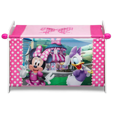 Delta Children - Minnie Mouse Toy Box with Retractable Fabric Top, Pink