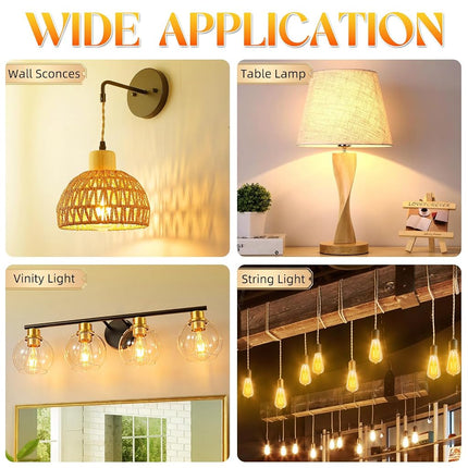 GvvooHome Edison Bulbs 60 watt Equivalent, E26 Bulb, Vintage Light Bulbs