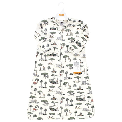 Gigoteuse en Jersey de Coton à Manches Longues Hudson Baby Unisexe pour Bébé, Couverture, Modèle Safari, 6-12 Mois