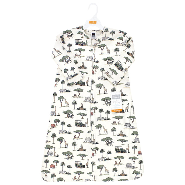 Hudson Baby Unisex Baby Long Sleeve Cotton Jersey Sleeping Bag, Sack, Blanket, Going on Safari, 18-24 Months