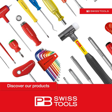 PB SWISS TOOLS Torx Wrench Set PB 3411.H | 100% Swiss Made | 8-piece Torx Key Set with Knurled Shaft, T6/T7/T8/T9/T10/T15/T20/T25 for Screwdriving Work in Industry and Handcraft, 3411.H 6-25 CN