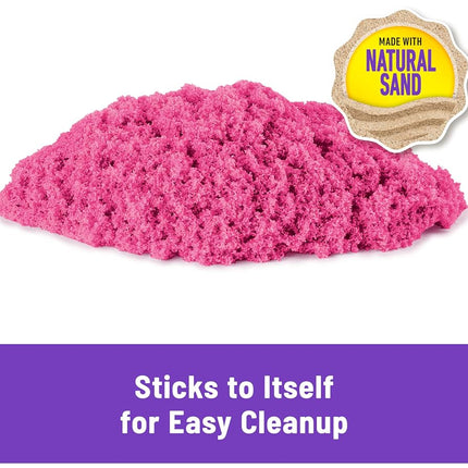 Kinetic Sand, Castle Containers 10-Colour Pack Non-Toxic Educational and Creative Sensory Play Sand Toys for Boys and Girls Aged 3+