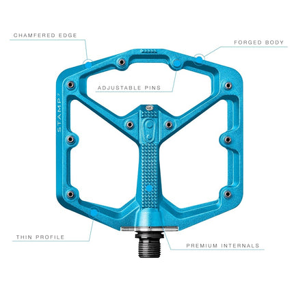 Crankbrothers Stamp-7 Pedals - Large, Blue