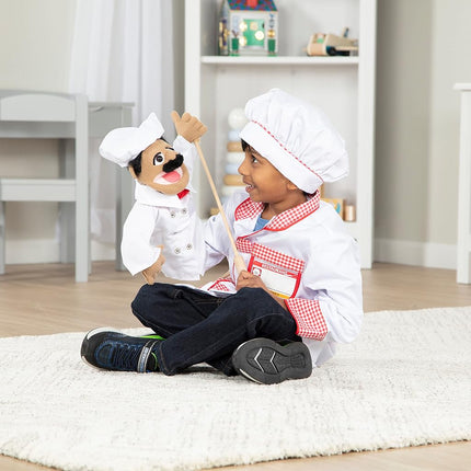 Melissa & Doug Chef Puppet With Detachable Wooden Rod for Animated Gestures