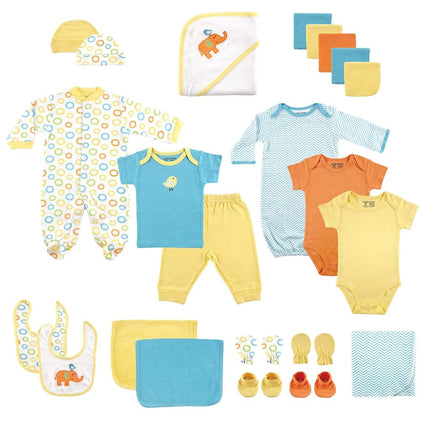 Luvable Friends Unisex Baby Layette Gift Cube, Yellow Bird, 0-6 Months