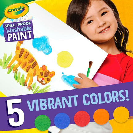 Crayola 25ct Spill Proof Washable Paint Set for Kids, Nontoxic, 3+