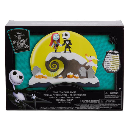 Just Play Disney Tim Burton’s The Nightmare Before Christmas “Simply Meant to Be” Display, Jack Skellington and Sally Collectible Figurines, Kids Toys for Ages 3 Up