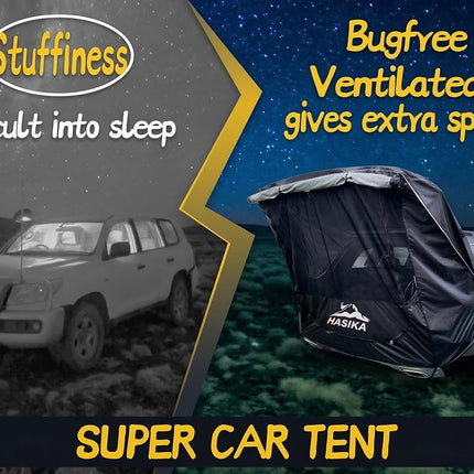 HASIKA SUV Tailgate Tent, 2-Person Car Camping Awning