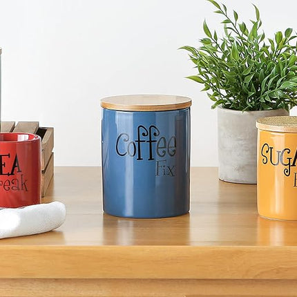 DII Kitchen Accessories Retro Collection, Ceramics, Canister Set, Artichoke, 3 Piece