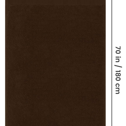 Utopia Towels - Toalla de baño grande de lujo (35 x 70 pulgadas, marrón oscuro) - 600 GSM 100% algodón hilado en anillos, toalla de baño extragrande altamente absorbente y de secado rápido - Toalla supersuave con calidad de hotel (paquete de 2)